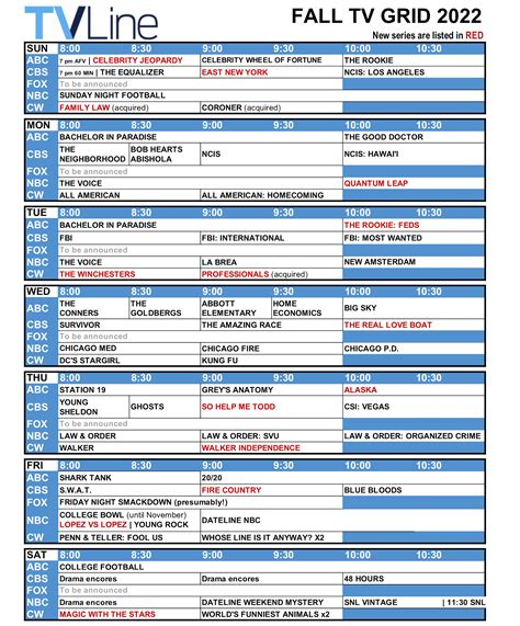 paramount tv schedule 2022